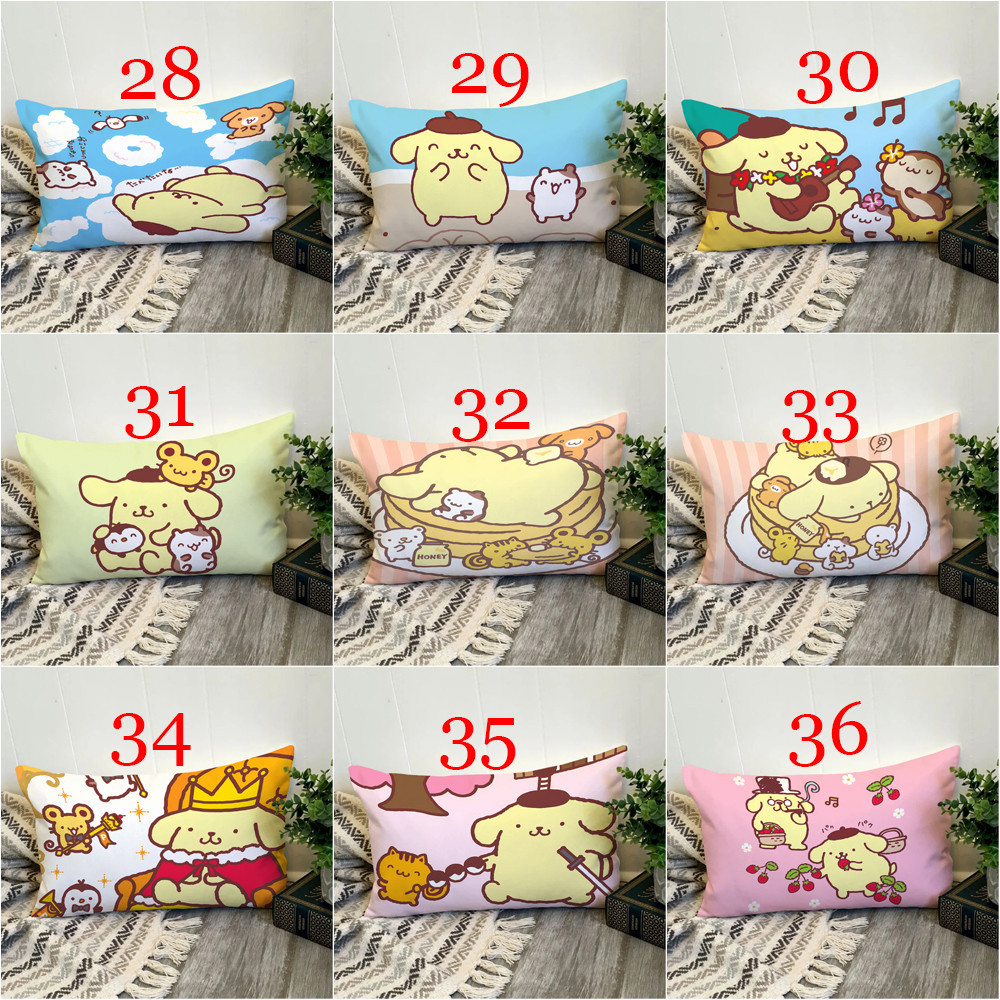 Sanrio Pompompurin Vỏ Gối Hình Chữ Nhật In Hình Một Mặt Đệm Polyester Trang Trí Nhà Cửa Món Quà Tốt Nhất (Không Có Lõi)