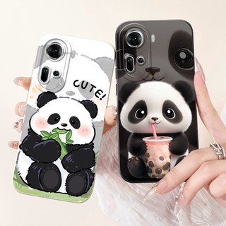 Oppo Reno11 5G CPH2599 / Reno11 Pro 5G CPH2607 Vỏ bảo vệ ống kính Oppo Reno 11 11Pro 5G Vỏ mềm hình chú mèo vịt dễ thương Phi hành gia hoạt hình Jelly Silicon