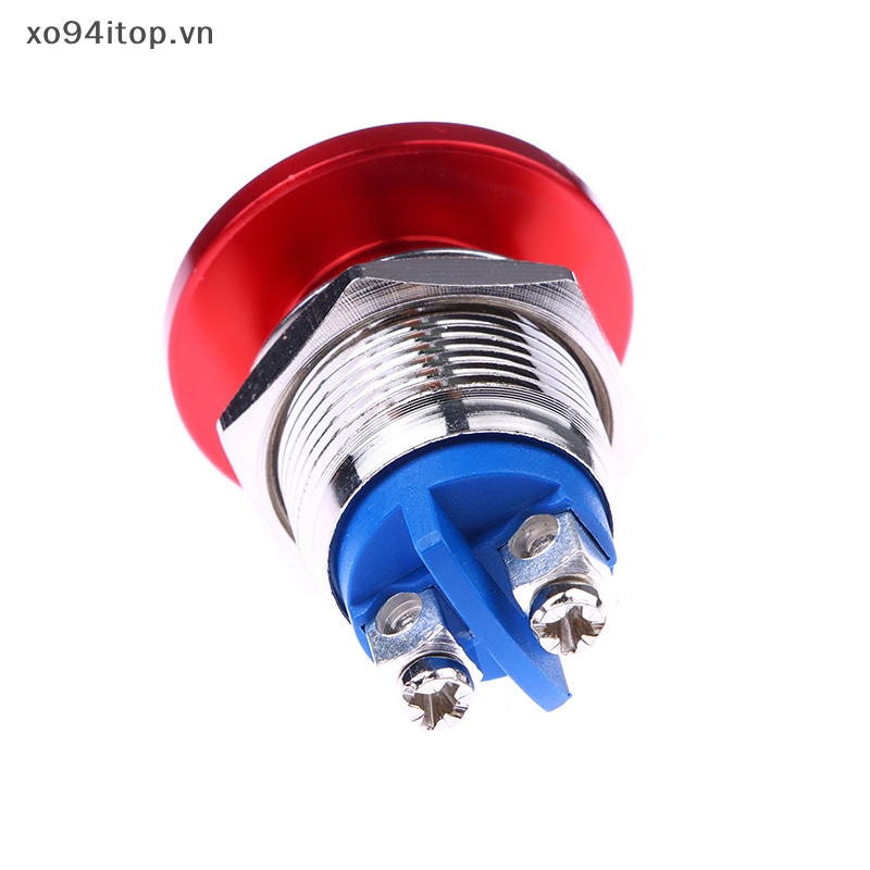 Xoitop 1PC Chống Thấm Nước IP65 SPST (ON) -Off 1NO 3A 250V Có Đầu Cuối Vít 16 / 19 / 22MM Nút Nhấn Nấm Kim Loại Tạm Thời VN