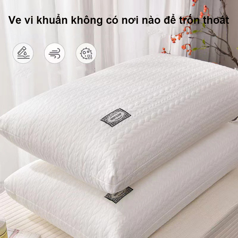 (48x74cm)Ruột gối lông vũ Nằm Gòn Bedding，Giúp ngủ nhanh，Giúp bảo vệ cổ，Có thể được sử dụng trong ký túc xá và ở nhà