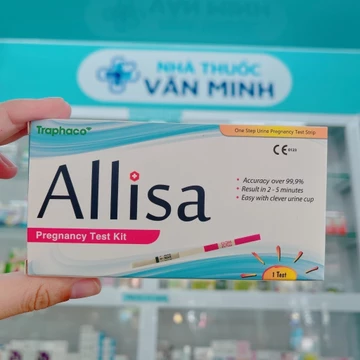 (Combo 3 Hộp) Que Thử Thai Nhanh Allisa Hộp 1 Cái giúp phát hiện sớm thai kỳ 7-10 ngày sau khi thụ thai