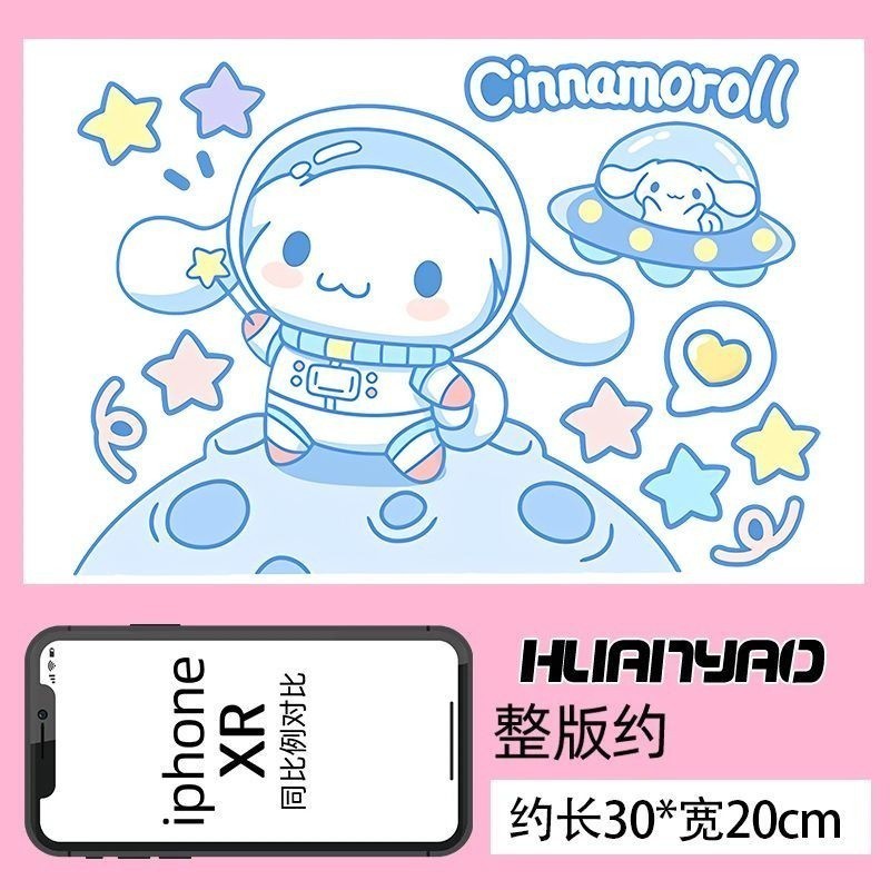 Miếng dán hoạt hình Kuromi phi hành gia trang trí xe điện/xe máy, che xước, hình mèo dễ thương