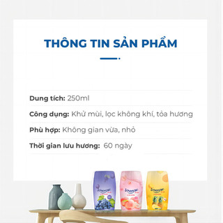 Lọ tỏa hương thơm phòng khử mùi thế hệ mới 250ml FETA