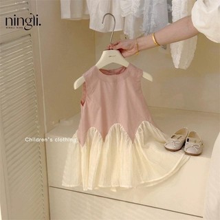 V10-[tomnaukid] Đầm phối tơ bé gái cho bé iu cực kỳ xinh size từ 9-38Kg
