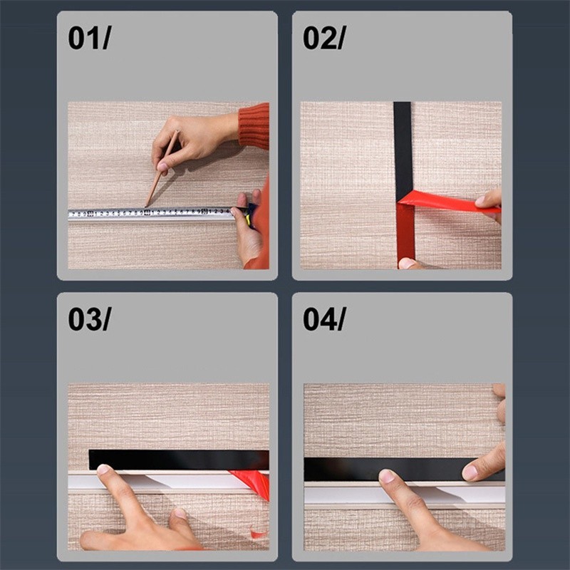 Thép không gỉ 3M tự dính Trim Strip Background Chống ăn mòn Chống mài mòn Dễ dàng và nhanh chóng