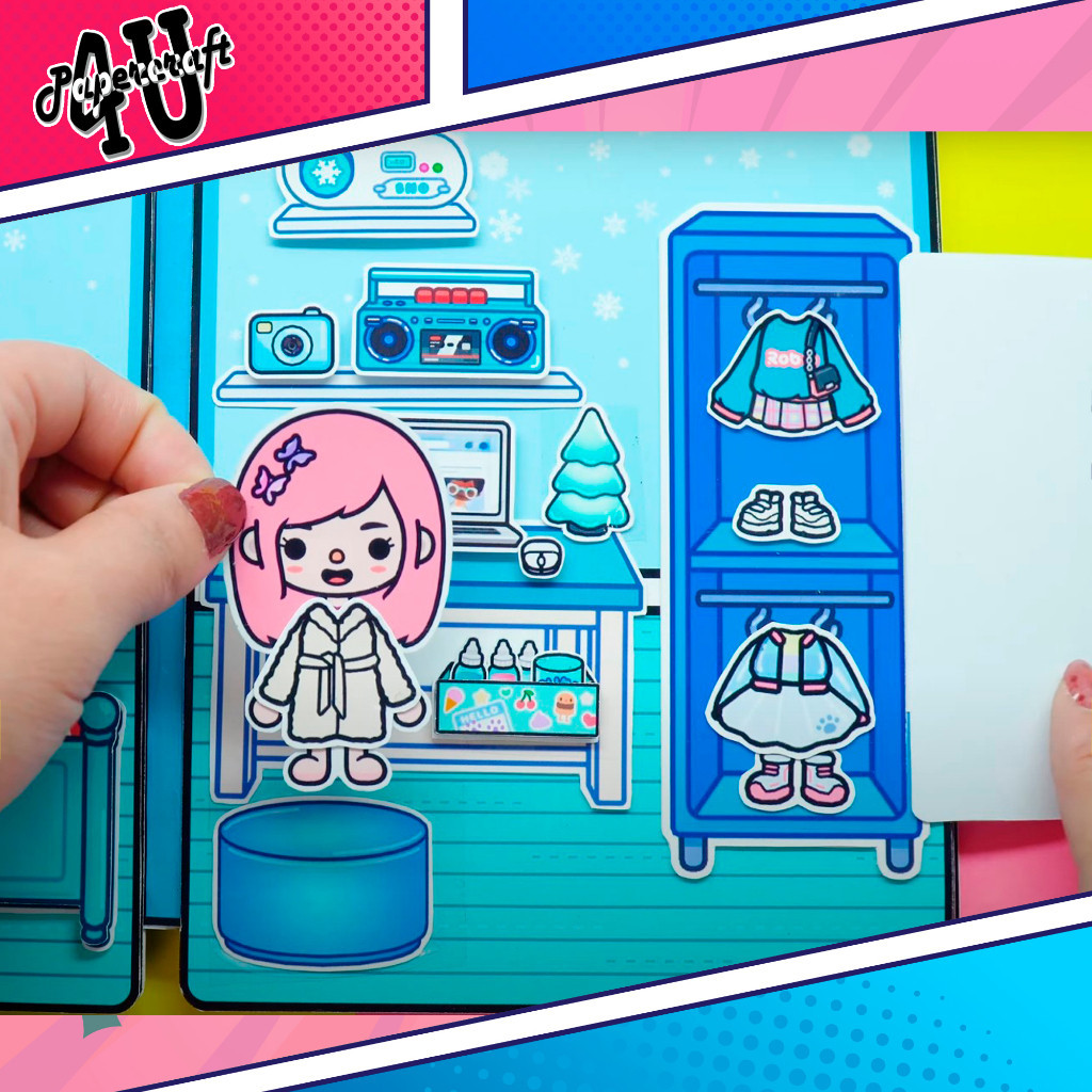 ĐỒ CHƠI NGÔI NHÀ BÚP BÊ GIẤY CẮT THỦ CÔNG DIY - TOCA LIFE WORLD -  MẪU TA19