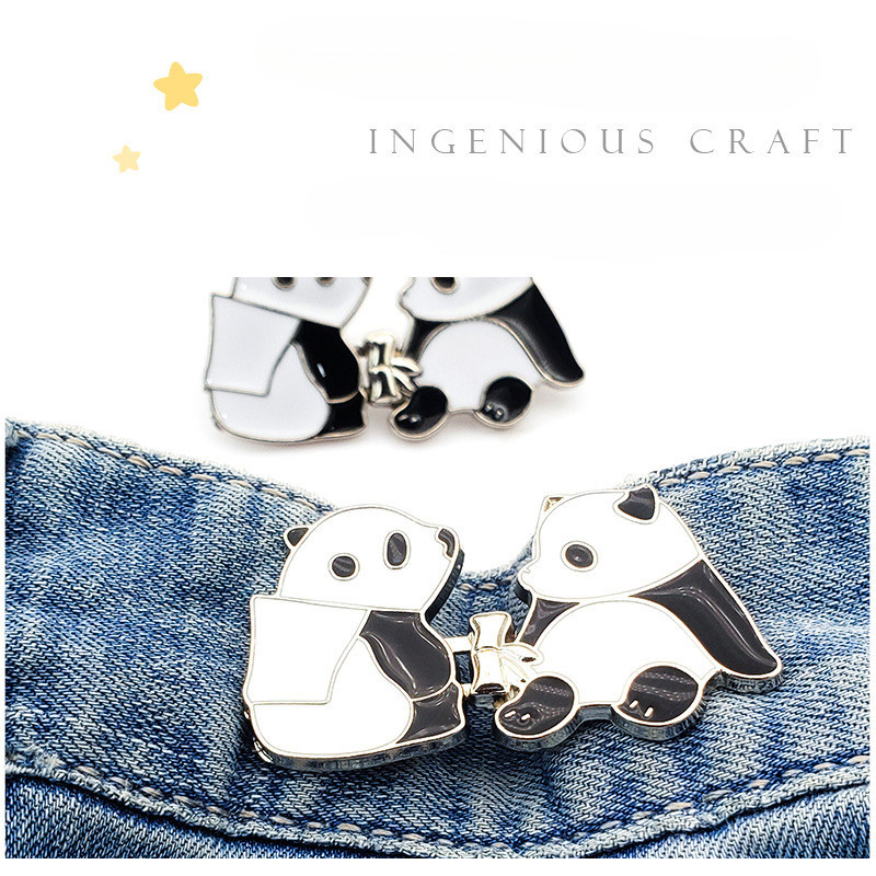 [Yunyuan] Khóa thắt lưng gấu trúc thời trang Thắt lưng Cinch Quần điều chỉnh nhỏ Khóa điều chỉnh thắt lưng