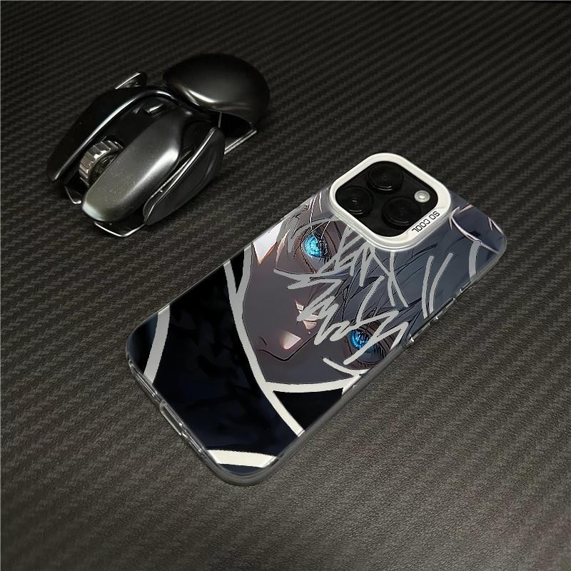 Ốp Lưng Cho Samsung Galaxy S20 S21 S22 S23 S24 Plus Ultra S23FE Jujutsu Kaisen Gojo Satoru IMD Frosted 2 Trong 1 Glow Laser Case Cool Trend Thương Hiệu Anime Phim Hoạt Hình Vỏ Điện Thoại
