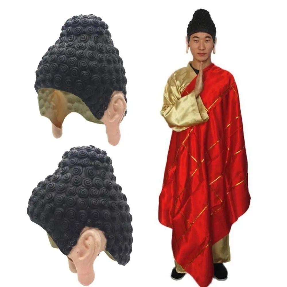 Mũ bơi Phật JSJING, Mũ đội đầu Phật ngộ nghĩnh linh hoạt, Mũ bảo hiểm toàn mặt bền bỉ Mặt nạ Phật chống trượt độc đáo Sự kiện theo chủ đề