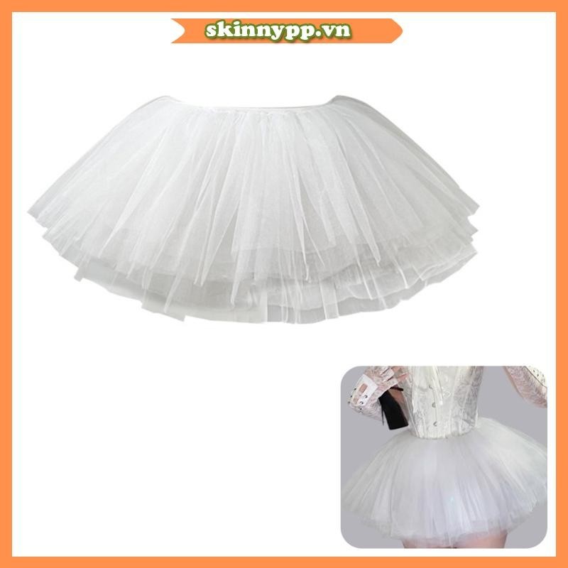 Da Nữ Ngắn Váy Tuyn 1950 6 Lớp 28cm Tutu Xếp Ly Váy Petticoat Crinoline Hoopless Chiều Dài Ngắn Underski