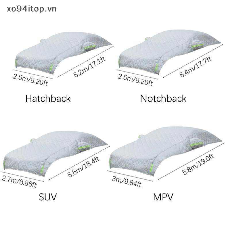 Xoitop Vỏ Xe Chống Mưa Ngoài Trời Full Rain Cover Chống Tia UV Thân Xe Bên Ngoài Vỏ Bảo Vệ Tự Động Đa Năng Cotton Thích Hợp Cho Điều Kiện Thời Tiết Mỗi
