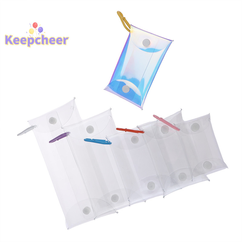 [Keepcheer] Túi trưng bày búp bê Anime Ví đựng tiền xu trong suốt Móc khóa Mặt dây chuyền Túi vuông Hộp đựng chìa khóa môi Túi đựng tai nghe [Mới]
