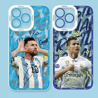 Ốp Điện Thoại Cho OPPO A57 A77 A31 A5 A9 2020 A53 A33 A15 A35 A16 A16K A16E A5S A3S A7 A12 A37 A54 A93 A36 A76 A96 A55 Bìa Mềm TPU Cầu Thủ Bóng Đá Messi CR7 NJR