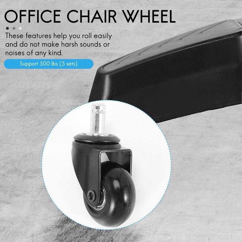 5 Chiếc Ghế Thay Thế Bánh Xe 2 Inch, Bánh Xe Hạng Nặng Có Thân Cắm 7 / 16 X 7 / 8 Inch, Cán Yên Tĩnh & Mịn