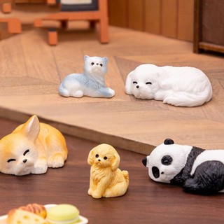 Bức tượng chó con hoạt hình GUSTAVA, Đồ thủ công bằng nhựa DIY Tượng nhỏ cho chó, Trang trí nhà búp bê Đồ trang trí nhà cửa Hình động vật nhỏ dễ thương