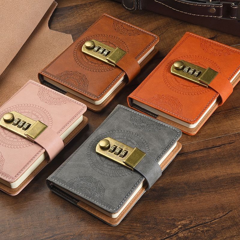 200 Trang A7 Mini Notebook Bỏ Túi Nhật Ký Du Lịch Bí Mật Ghi Chú Vintage Dễ Thương Notepad Có Khóa Trường Văn Phòng Viết Văn Phòng Phẩm