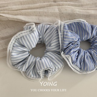 Yoing / Phiên Bản Hàn Quốc Sang Trọng Pinstripes Nhỏ Tươi Ren Tóc Vải Phụ Kiện Tóc