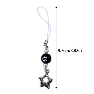 Nice Modern Black 8 Cutout Star Phone Charm Trang trí túi đa năng để mặc hàng ngày