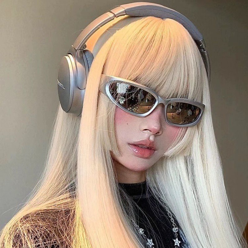 [Yunyuan] Kính râm Punk phong cách công nghệ Y2K dành cho nam và nữ, Người nổi tiếng trên Internet hợp thời trang, Chụp ảnh đường phố, Phong cách chức năng, Kính râm cổ điển Châu Âu và Mỹ