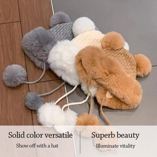 Mũ Xô Kawaii Tai Gấu Ấm Áp, Phong Cách Thời Trang Cho Nữ Mùa Đông