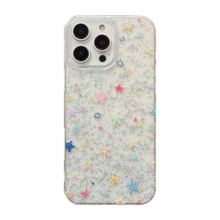 [Sheren] Ốp điện thoại iPhone ngôi sao đầy màu sắc lấp lánh phong cách Hàn Quốc Thích hợp cho i16 15 14 13 12 11 pro max Vỏ bảo vệ chống sốc
