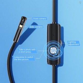 Hilivn) Camera nội soi ống kính kép có đèn cho iOS Android 1920P IP68 Camera kiểm tra chống nước 16,5FT Camera rắn bán kỹ thuật số 8 + 1 Đèn LED có thể điều chỉnh