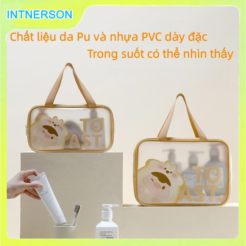 Túi xách tay xách tay, túi trang điểm du lịch công tác Công suất lớn Túi chống thấm nước trong suốt