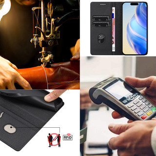 Ốp Lật Da Sang Trọng Cho IPhone 16 15 14 ProMax 13 Mini 12 11 Pro max 13 Pro XR X XS max 7 8 plus se2020 Ví Từ Tính Đựng Thẻ Đứng Vỏ Điện Thoại