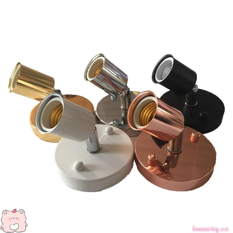 Giá đỡ bóng đèn Boom E27, giá treo tường xoay 180 độ, trang trí hiện đại