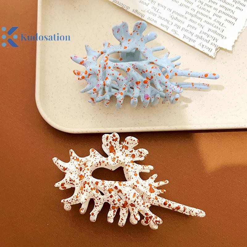 Kudosation 1 Mới INS Kẹp Tóc Phụ Kiện Tóc Màu Xanh Hồng Kim Loại Lỏng Ốc Vuốt Tóc Cho Nữ Thời Trang Bé Gái Nhân Quả Mũ nón