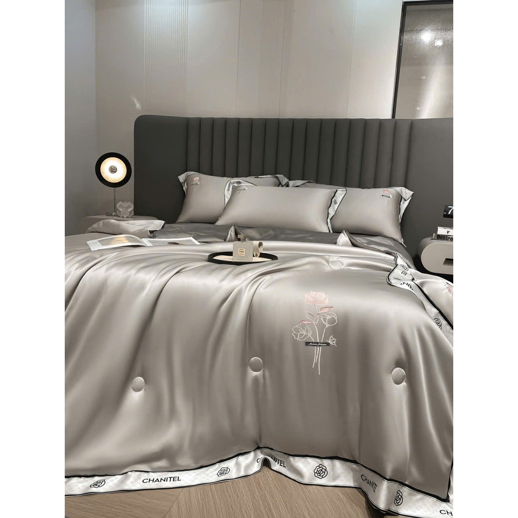 (ST655) Bộ Chăn Ga Gối Chất Liệu Phi Lụa Mượt Mà Với Những Tone Màu Sắc Siêu Bắt Mắt - MemMinbedding Luxury