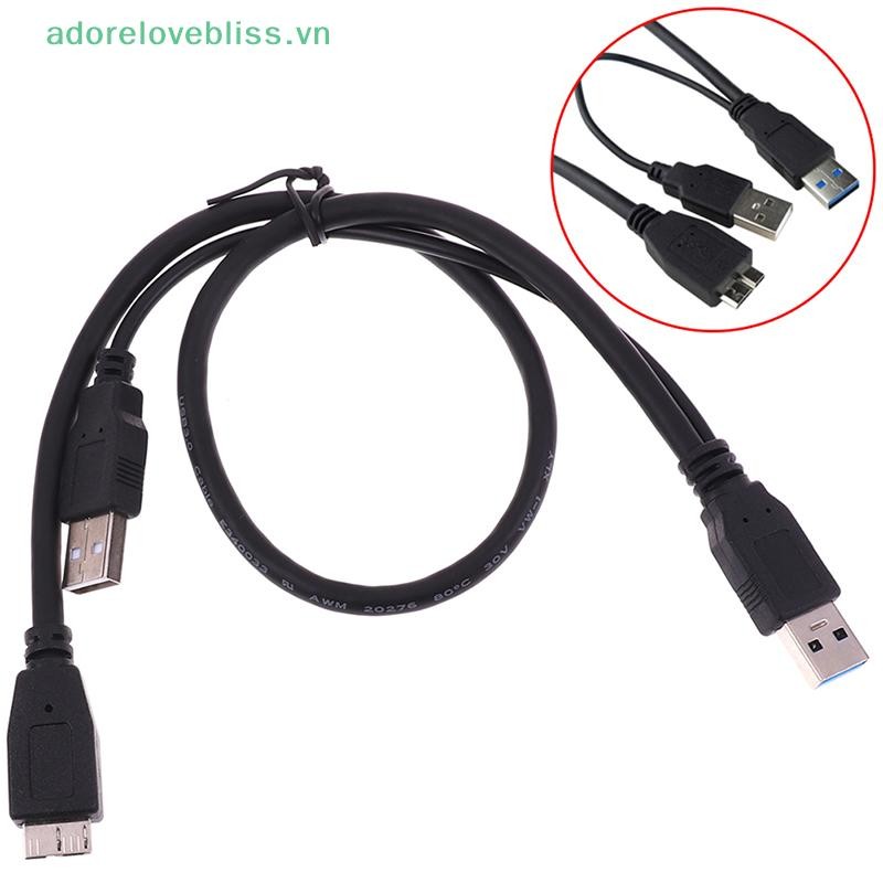 Thêm USB 3.0 A Nam Micro USB 3.0 B Y Dây Cáp Cho Ổ Cứng Ngoài Cáp Đĩa BSS