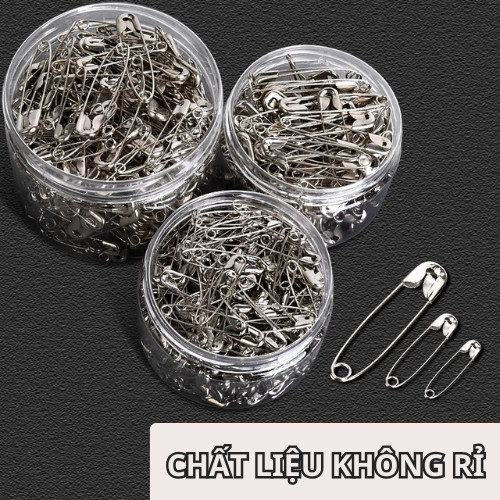 Ghim Băng Cài Áo, Kim Băng Kim Loại Không Gỉ Dùng Để Trang Trí Với Nhiều Kích Thước Khác Nhau