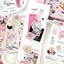 Enwei 2 Chiếc [Nhật Ký Đoạn Loạt] Nhãn Dán Trang Trí Cầm Tay INS Hàn Quốc Giấy Thêu Sò Chất Liệu Sổ Lưu Niệm Bộ
