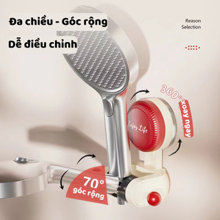 Giá đỡ vòi hoa sen NGÓI HOME treo vòi hoa seb hút chân không tự do di chuyển, gác vòi sen gắn vòi sen - GD04