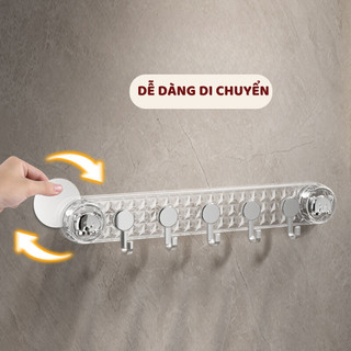 Móc treo quần áo hút chân không nhà tắm Móc treo đồ đa năng Móc treo tường chịu lực tốt NGÓI HOME - MTD03