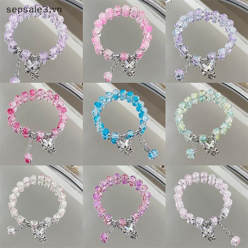 # sepsale # Vòng tay đính cườm pha lê ngọt ngào dành cho nữ Vòng tay mặt dây chuyền quyến rũ Phụ kiện trang sức thời trang Quà tặng bạn gái.