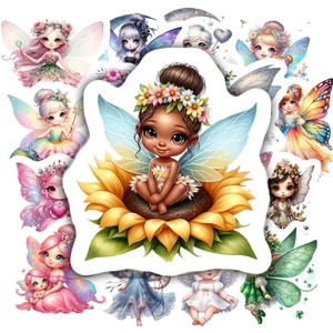 Bộ 25 Sticker Công Chúa Trang Trí Cute - Dán Laptop, Sổ Tay, Điện Thoại, Bình Nước, Mũ Bảo Hiểm