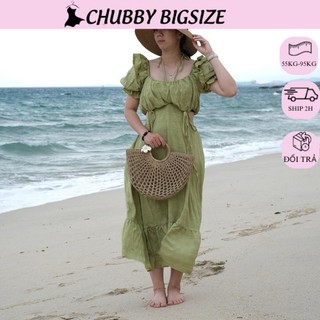 (SALE NGHĨ BÁN) Đầm đi biển maxi hở lửng Bigsize dáng dài