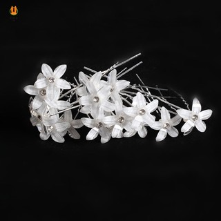 20 Chiếc Cưới Cô Dâu Ngọc Trai Tóc Chân Hoa Lộn Xộn Bun Maker Hợp Kim Tiara Cho Tóc DIY Phụ Kiện Tạo Kiểu Tóc