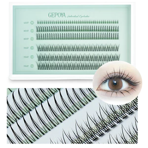 G102 Bộ Mi Giả Tự Nhiên GEPOYA 3D - Mi Chùm Cá Đuối, Mi Dưới, Mi A Type 6-12mm 120 Chùm - Dễ Dán, Nhẹ Nhàng, Chân Thật