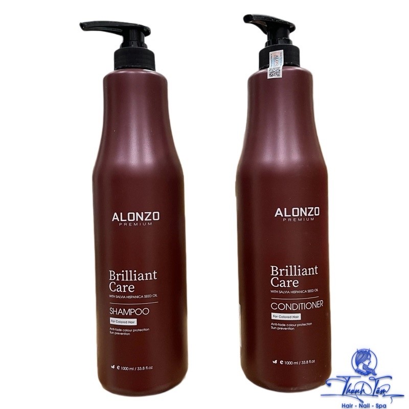 [ NK ] Dầu gội xả Alonzo Brilliant Care chăm sóc tóc nhuộm 1000mlx2 ...