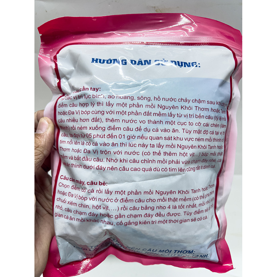 Cám Câu Cá Nguyên Khôi Thơm Siêu Nhạy (Gói 500gram) (Mẫu Mới)