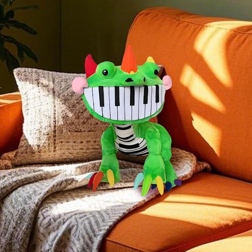 Pianosaurus sang trọng Bobby trò chơi piano khủng long sang trọng đồ chơi búp bê búp bê wipqsvn