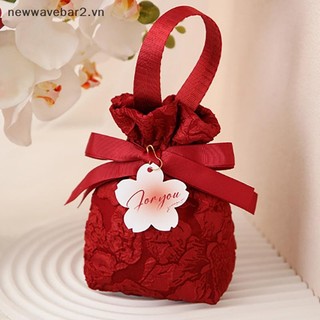 [Mới] 1 Túi đựng đồ cưới di động Túi kẹo Túi vải dây rút Túi kẹo Túi đựng kẹo Túi quà tặng Trang trí Túi ủng hộ bữa tiệc tại nhà.