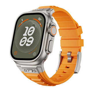 Tactical liquid silicon watch strap For Apple Watch Ultra 42/44/45/46/49MM iwatch Series Ultra/10/9/8/7/6/5/4/3/2/1/SE