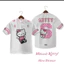 Áo thun Hello Kitty màu hồng hoạt hình, phù hợp dạo phố | Sản phẩm hàng đầu từ Sanrio