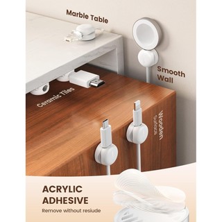 Dụng cụ sắp xếp dây Lamicall Kẹp quản lý cáp lò xo 6 gói Kẹp giữ cáp để bàn nhỏ gọn Giá đỡ dây sạc điện thoại đầu giường Dụng cụ sắp xếp dây dính khe cắm 8 mm nhựa ABS cao su an toàn