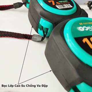 Thước Cuộn (Thước Rút) 5m 7.5m 10mm Bản rộng 25mm Cứng Vỏ bọc cao su Chống va đập