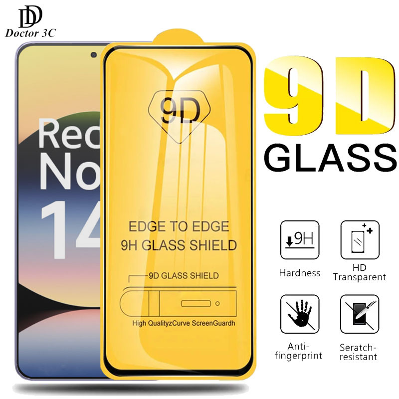 Kính cường lực 9D bảo vệ toàn màn hình dành cho Redmi Note 15 14 14S 13 12 Turbo 12S 11 11S Pro China 11T Plus 5G 4G 2026